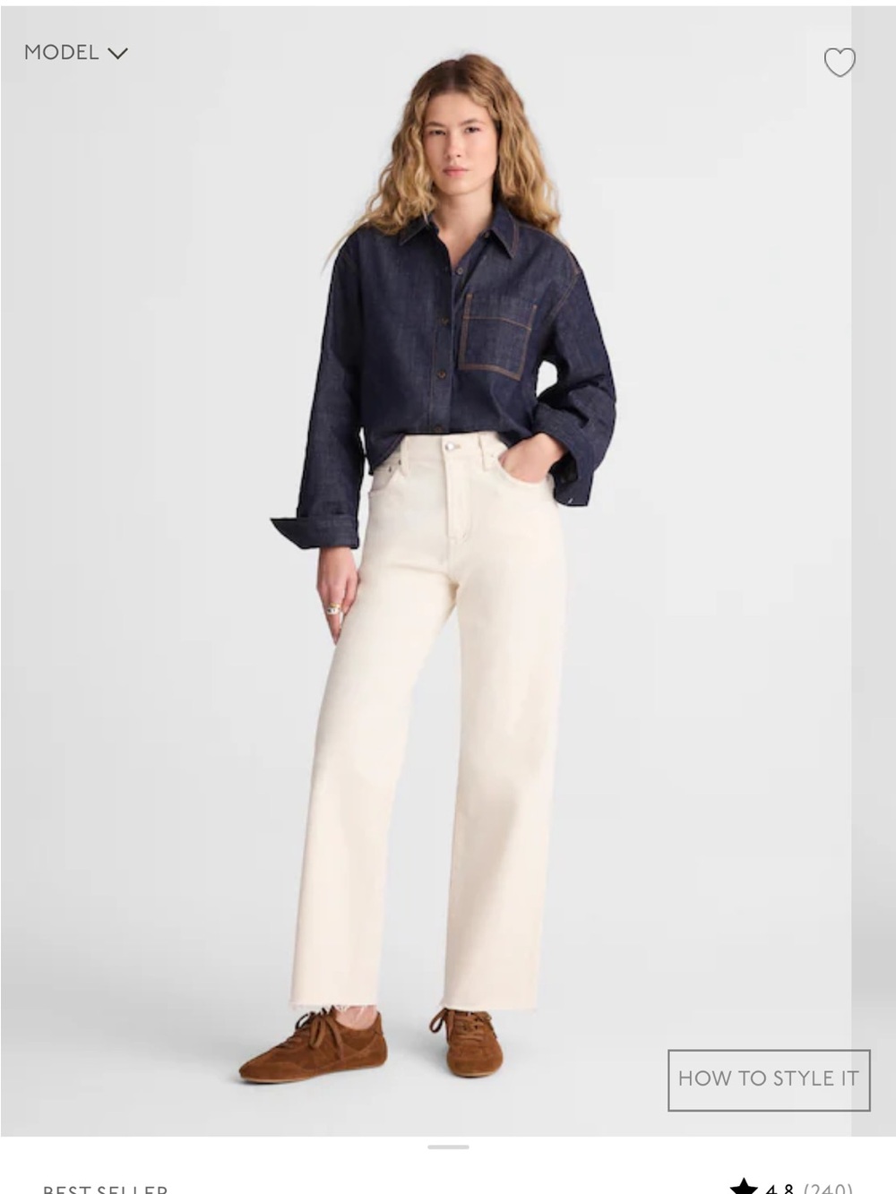 Madewell Perfect Vintage Wide-Leg Crop Jean in Vintage Canvas